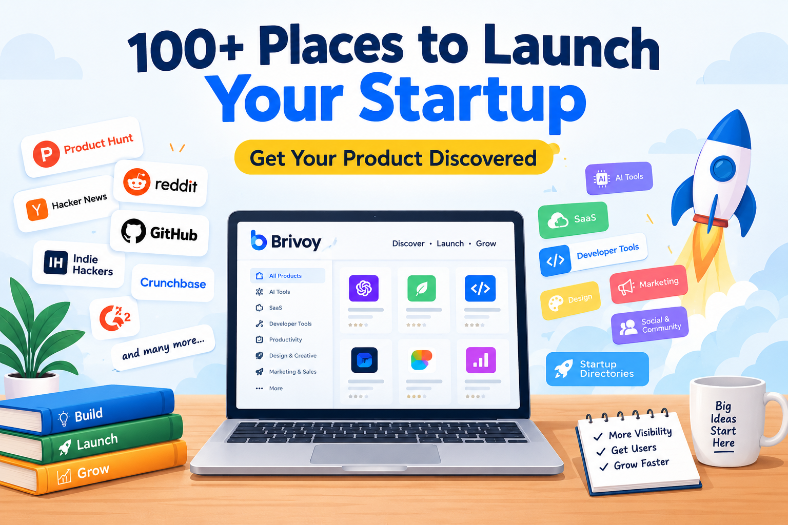 100+ Places to Launch Your Startup for Free