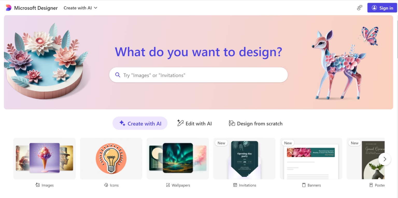 Ms Design Microsoft Designer — Design and edit anything you can imagine with AI